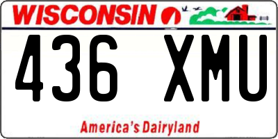 WI license plate 436XMU