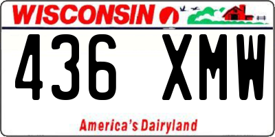 WI license plate 436XMW