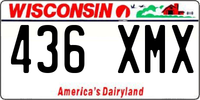 WI license plate 436XMX