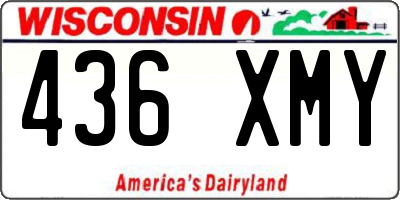 WI license plate 436XMY