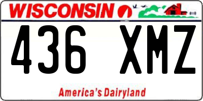 WI license plate 436XMZ