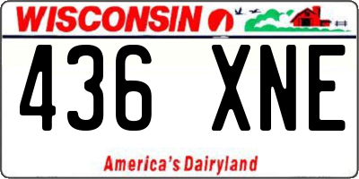 WI license plate 436XNE