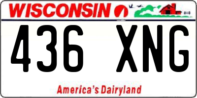 WI license plate 436XNG