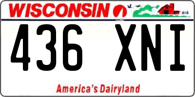WI license plate 436XNI
