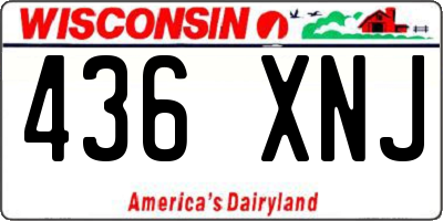 WI license plate 436XNJ