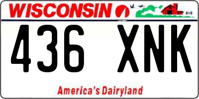 WI license plate 436XNK