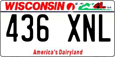 WI license plate 436XNL
