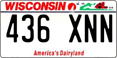 WI license plate 436XNN