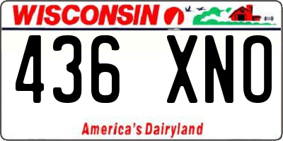 WI license plate 436XNO
