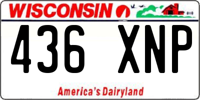 WI license plate 436XNP