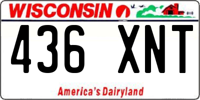 WI license plate 436XNT
