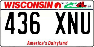 WI license plate 436XNU
