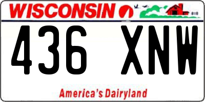 WI license plate 436XNW