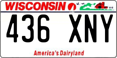 WI license plate 436XNY