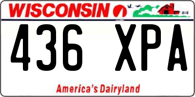 WI license plate 436XPA