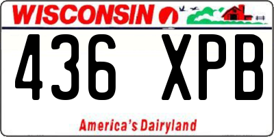 WI license plate 436XPB