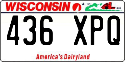 WI license plate 436XPQ