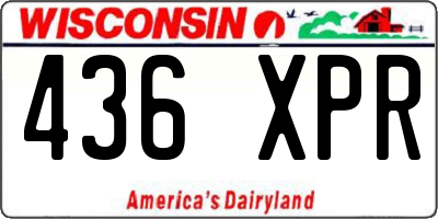 WI license plate 436XPR