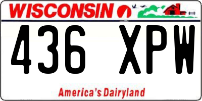 WI license plate 436XPW