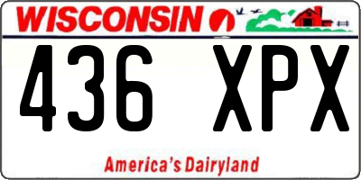 WI license plate 436XPX
