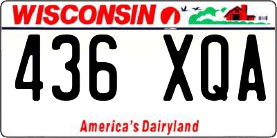 WI license plate 436XQA