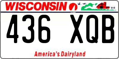 WI license plate 436XQB