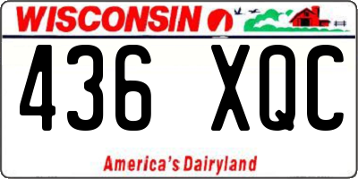 WI license plate 436XQC