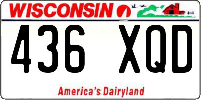 WI license plate 436XQD
