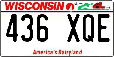 WI license plate 436XQE