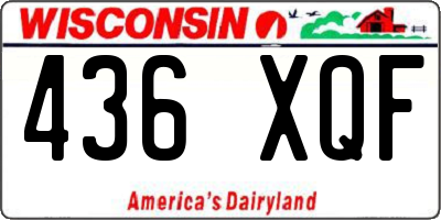 WI license plate 436XQF