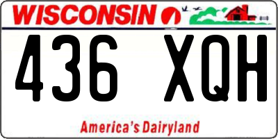 WI license plate 436XQH