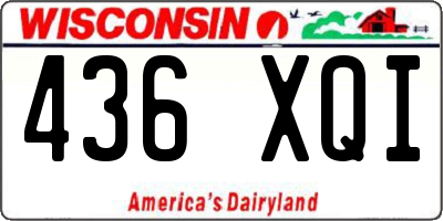 WI license plate 436XQI