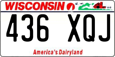 WI license plate 436XQJ
