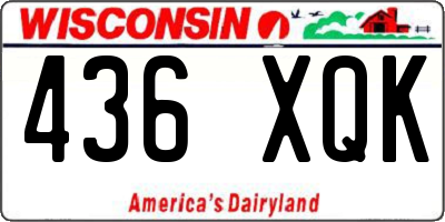 WI license plate 436XQK