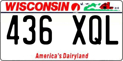WI license plate 436XQL