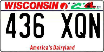 WI license plate 436XQN