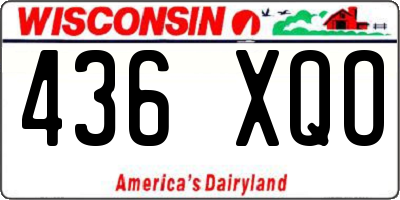 WI license plate 436XQO
