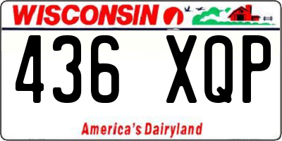 WI license plate 436XQP