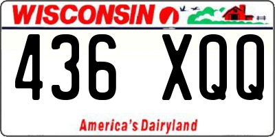 WI license plate 436XQQ