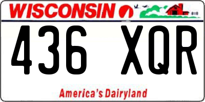 WI license plate 436XQR