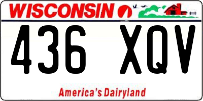 WI license plate 436XQV