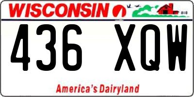 WI license plate 436XQW