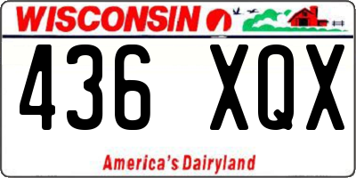 WI license plate 436XQX