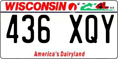 WI license plate 436XQY