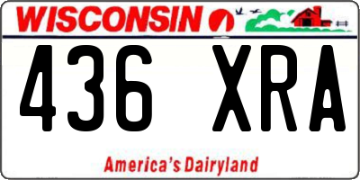 WI license plate 436XRA