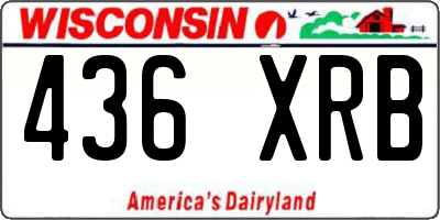 WI license plate 436XRB