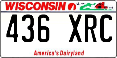 WI license plate 436XRC