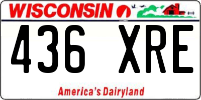 WI license plate 436XRE