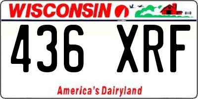 WI license plate 436XRF