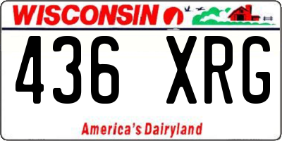 WI license plate 436XRG